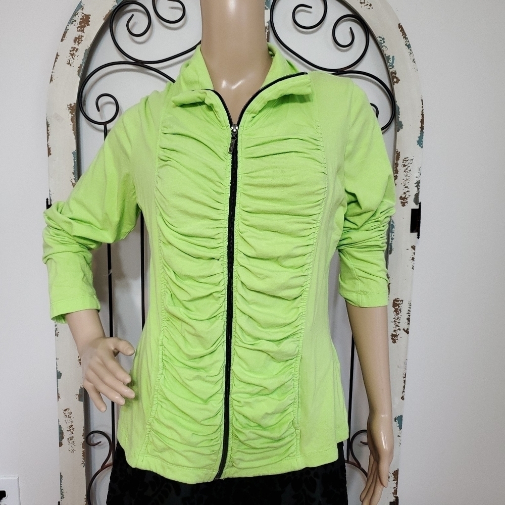 Nygard gathered zip up jacket medium